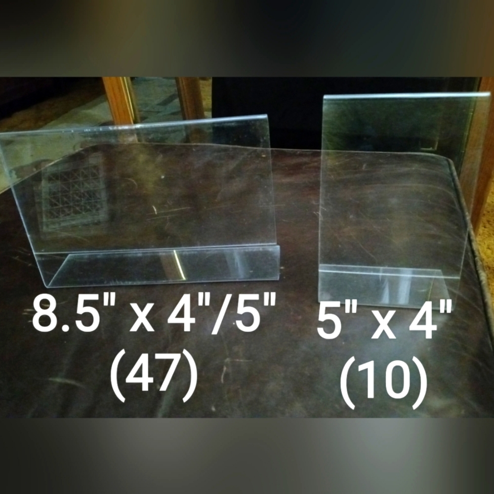 57 Clear Acrylic Sign Holders Slant Back